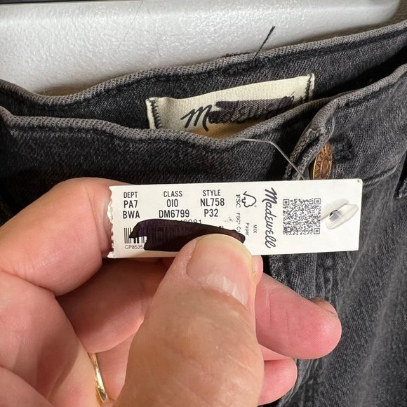 Madewell Petite Perfect Wide Leg Crop Jean Benley Wash Size P32 - Picture 7 of 7